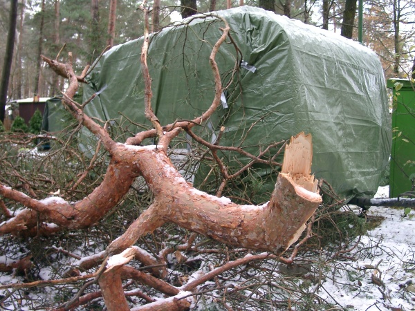 Sturm auf dem Campingplatz 2004